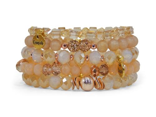 ERIMISH  -  ROSE GOLD STACK BRACELET SET