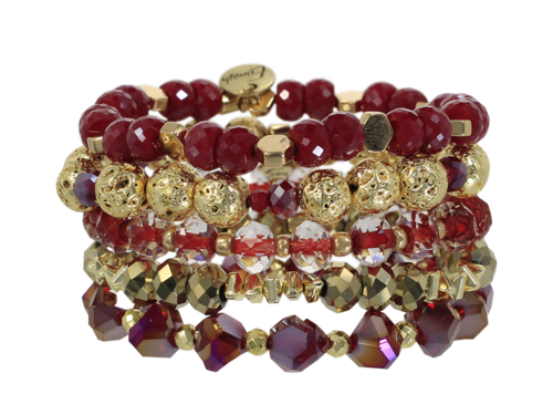 ERIMISH  -  CHERRY FIZZ STACK BRACELET SET