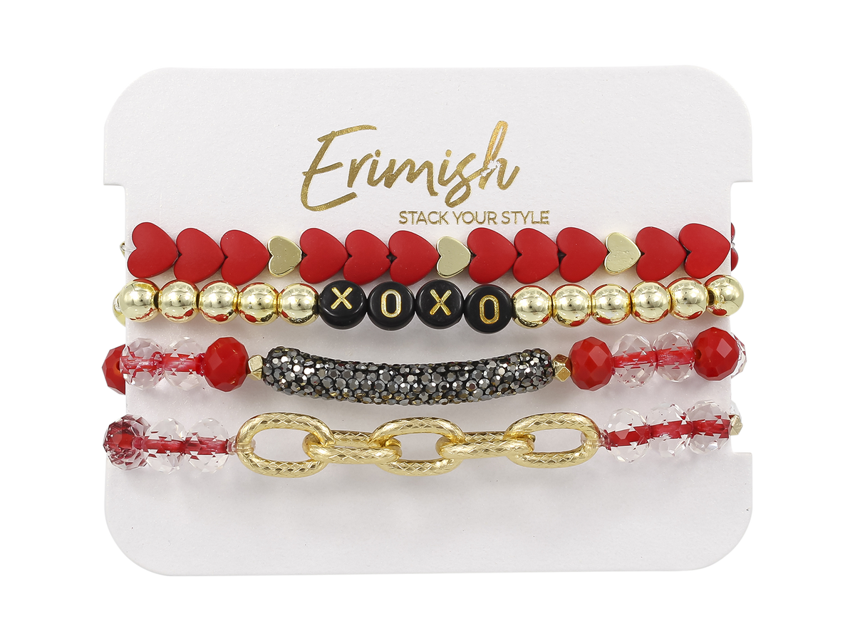 ERIMISH  - KISSES CARDED STACK BRACELET SET