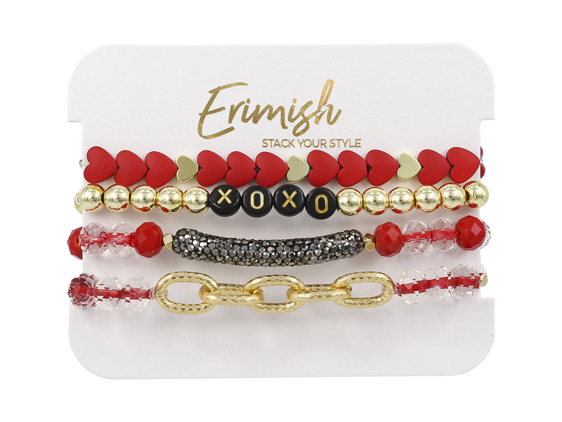 ERIMISH  - KISSES CARDED STACK BRACELET SET