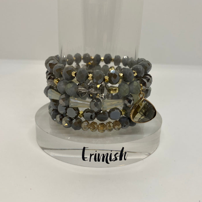 ERIMISH   -  SNOW WHITE  STACK BRACELET SET
