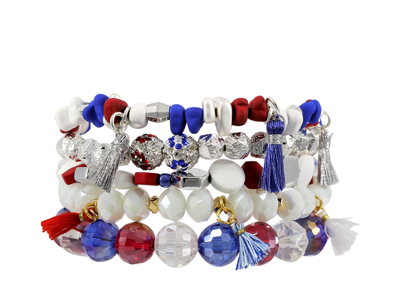 EXTENDED SIZE - LIBERTY STACK BRACELET SET