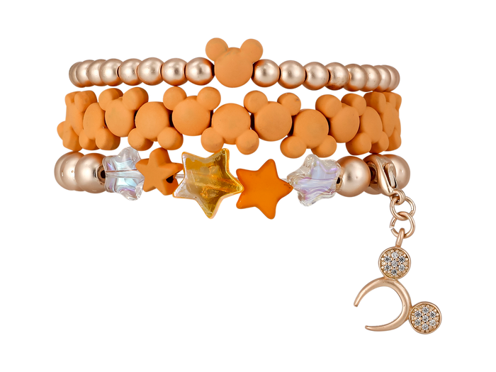 ERIMISH  MICKEY STARTER STACK BRACELET SET - ORANGE