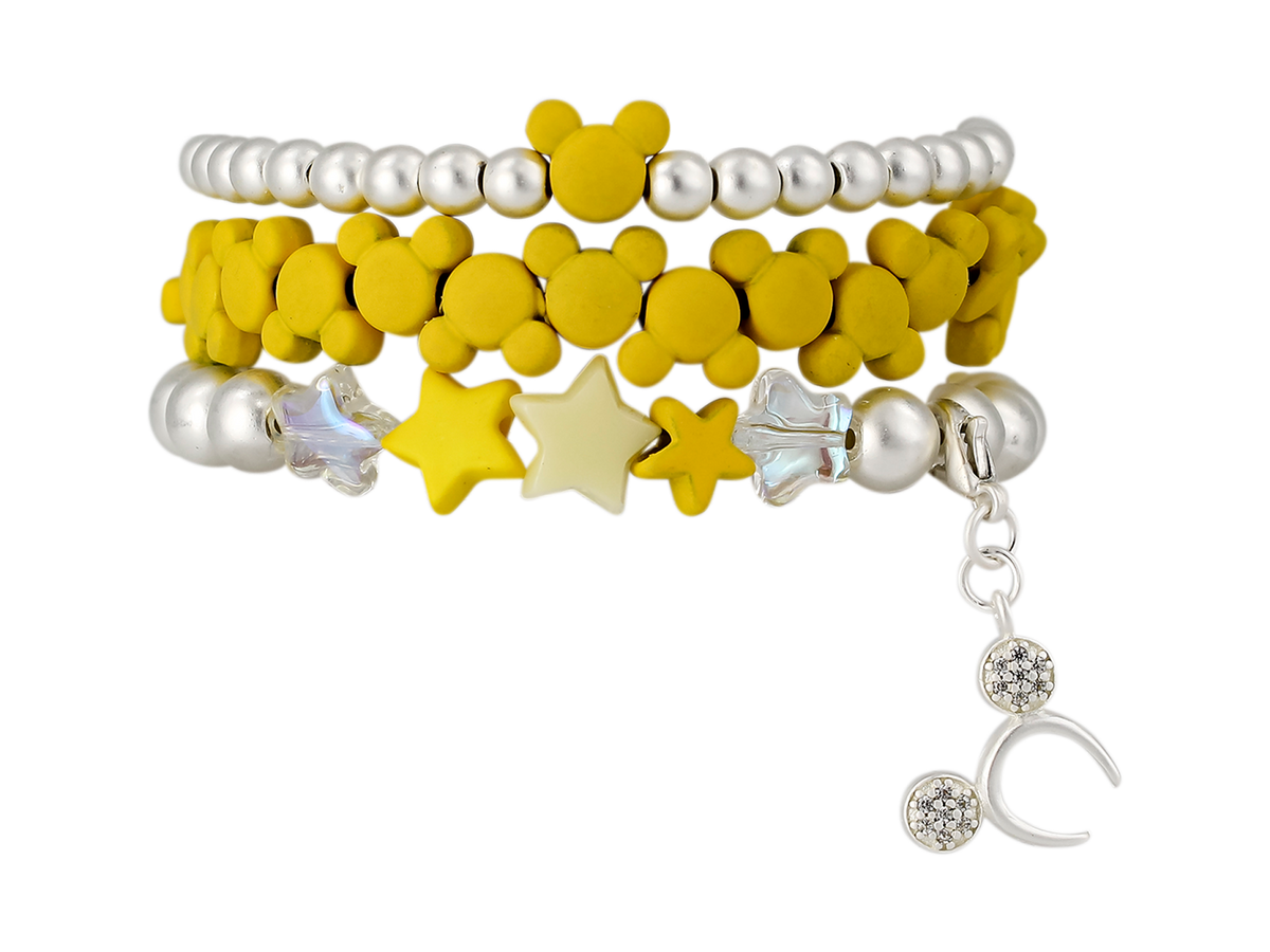 MICKEY STARTER STACK BRACELET SET - YELLOW