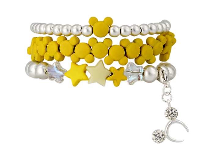 MICKEY STARTER STACK BRACELET SET - YELLOW