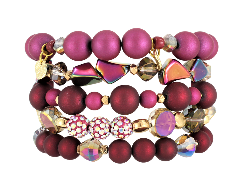 ERIMISH -  EXTENDED SIZE NOVEMBER STACK  BRACELET SET