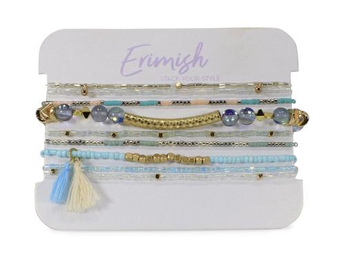 ERIMISH PALM BREEZE BRACELET STACK - MINT