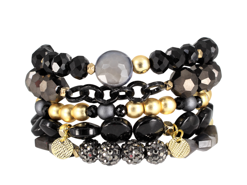 ERIMISH -  EXTENDED SIZE PEPPER STACK  BRACELET SET