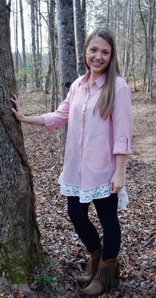 Perfect Pin Stripes - Red/White Shirt