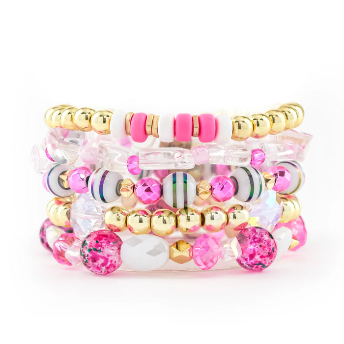 ERIMISH  -  PINKBERRY 5 BRACELET STACK