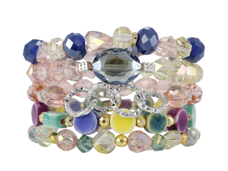 ERIMISH  ROCK CANDY  STACK BRACELET SET