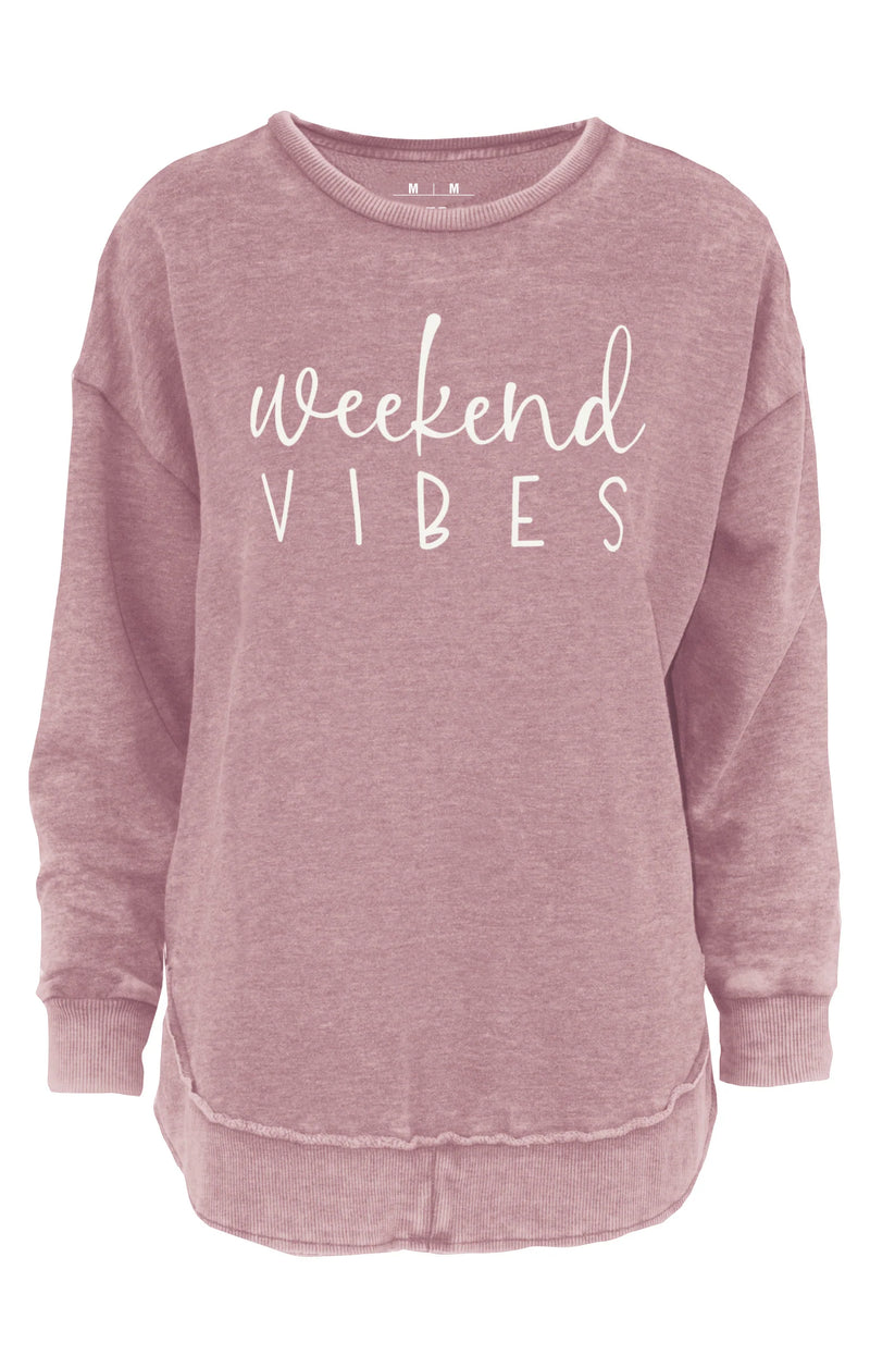 ROYCE WEEKEND VIBES VINTAGE WASHED PONCHO FLEECE