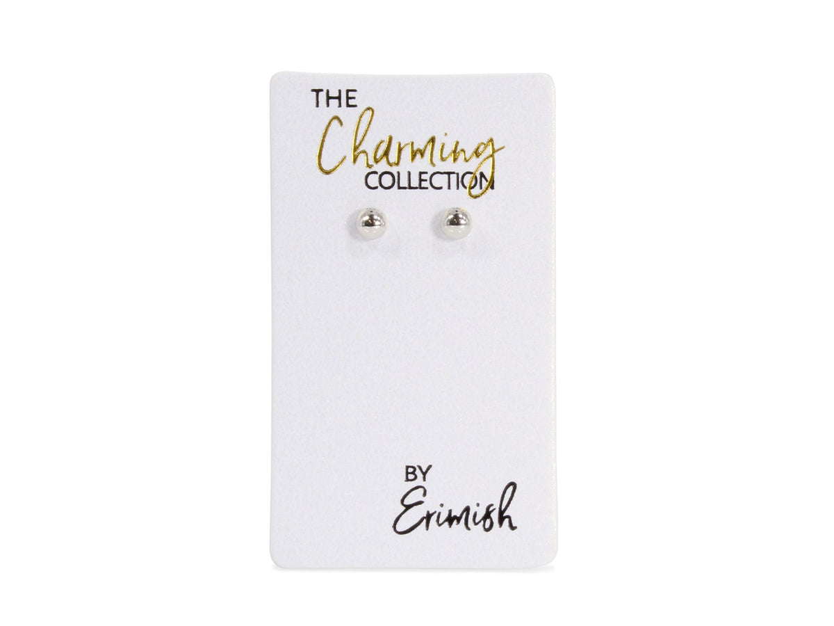 ERIMISH - CHARMING COLLECTION 4MM EARRINGS - SILVER