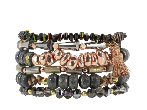 ERIMISH - SMOKEY STACK BRACELET SET