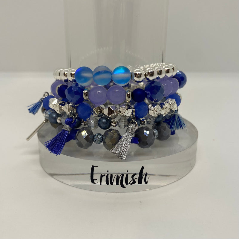 ERIMISH  -  EXTENDED SIZE STAR BRIGHT STACK BRACELET SET