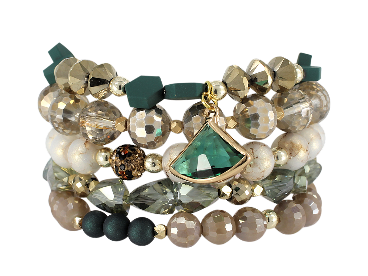 ERIMISH -  EXTENDED SIZE SAFARI STACK  BRACELET SET
