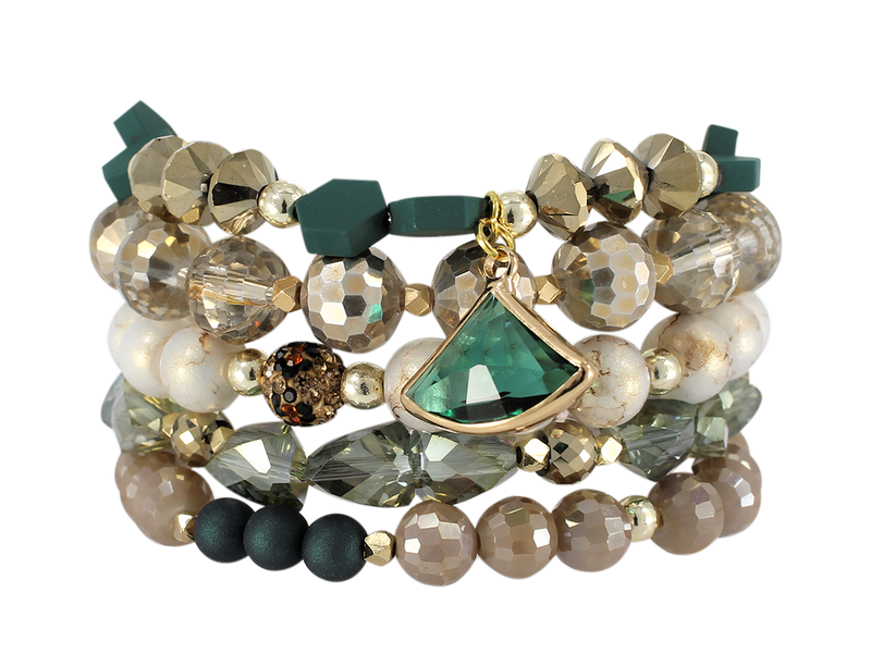 ERIMISH -  EXTENDED SIZE SAFARI STACK  BRACELET SET