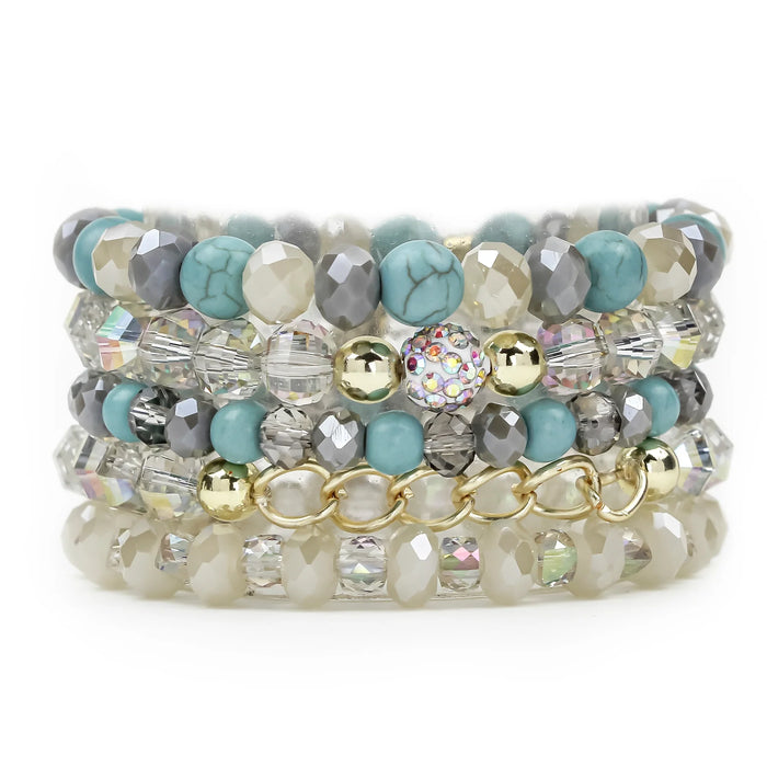 ERIMISH  -  SEAFOAM 5 BRACELET STACK