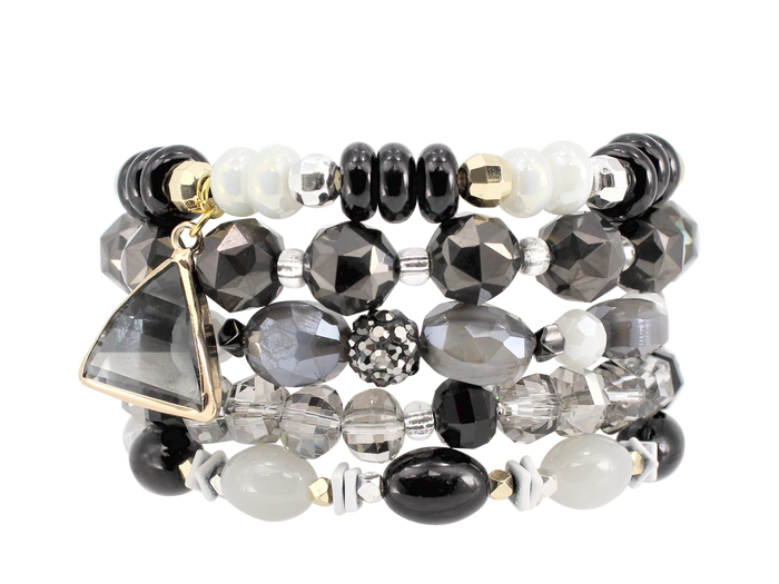 ERIMISH -  EXTENDED SIZE SNOWFLAKE STACK  BRACELET SET