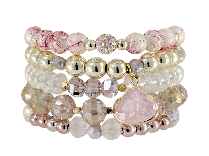 EXTENDED SIZE -  TOUCAN STACK BRACELET SET